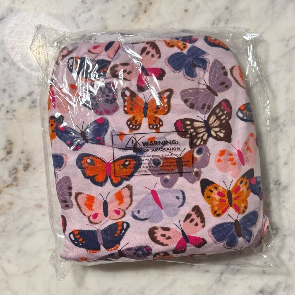Little Sleepies Butterfly Kisses Standard Crib Sheet - NEW - Picture 3 of 3